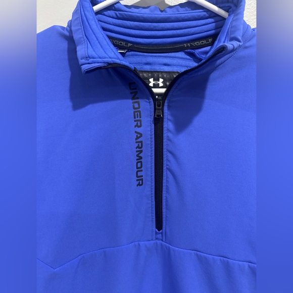 Under Armour Storm Evolution Daytona Half Zip Golf Blue Shirt Pullover Medium - Picture 9 of 9